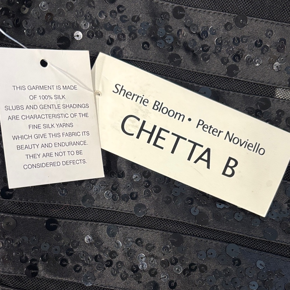Chetta B Chic Black Dress with Sequin Detail - Picture 7 of 7